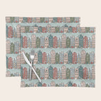 Snow Capped Row Houses Placemat Gallery Image 1