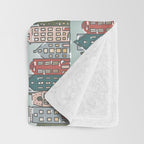 Snow Capped Row Houses Throw Blanket Gallery Image 3