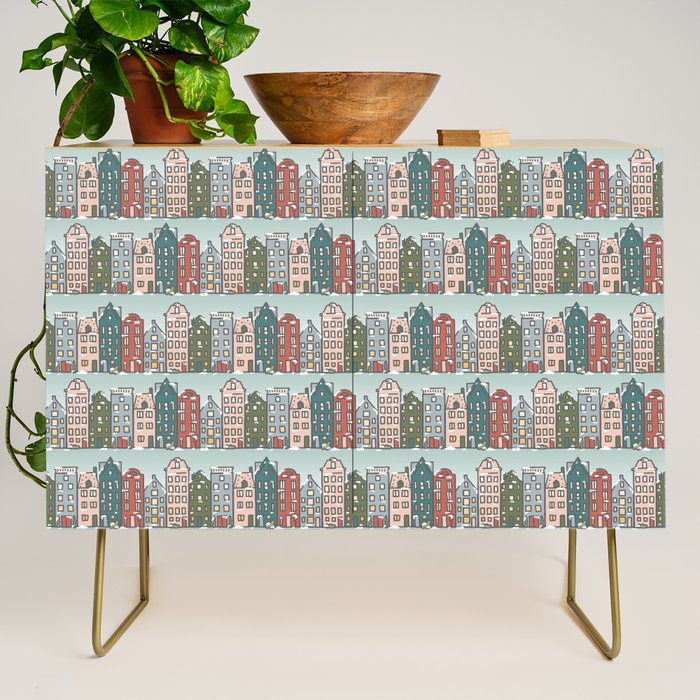 Snow Capped Row Houses Credenza Gallery Image 1
