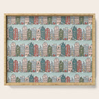 Snow Capped Row Houses Serving Tray Gallery Image 1