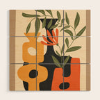 Shapes in Bloom 3 Wood Wall Art Gallery Image 1