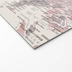 Dusty pink and cream watercolor detailed world map Madelia Welcome Mat Gallery Image 2