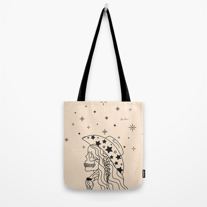 Love or Die Tryinâ - Rhinestone Cowgirl Black & Cream Tote Bag Gallery Image 2