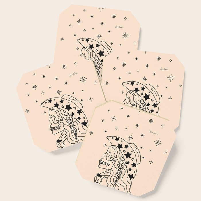 Love or Die Tryinâ - Rhinestone Cowgirl Black & Cream Coaster Gallery Image 1