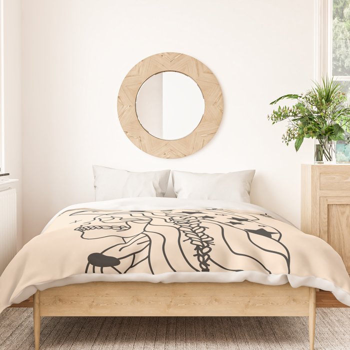 Love or Die Tryinâ - Rhinestone Cowgirl Black & Cream Duvet Cover Gallery Image 3