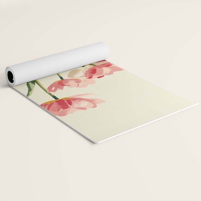 Coral Tulips in Bloom Yoga Mat Gallery Image 2