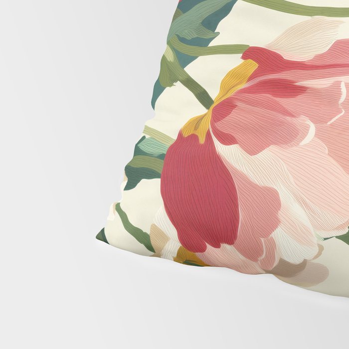 Coral Tulips in Bloom Pillow Sham Gallery Image 4