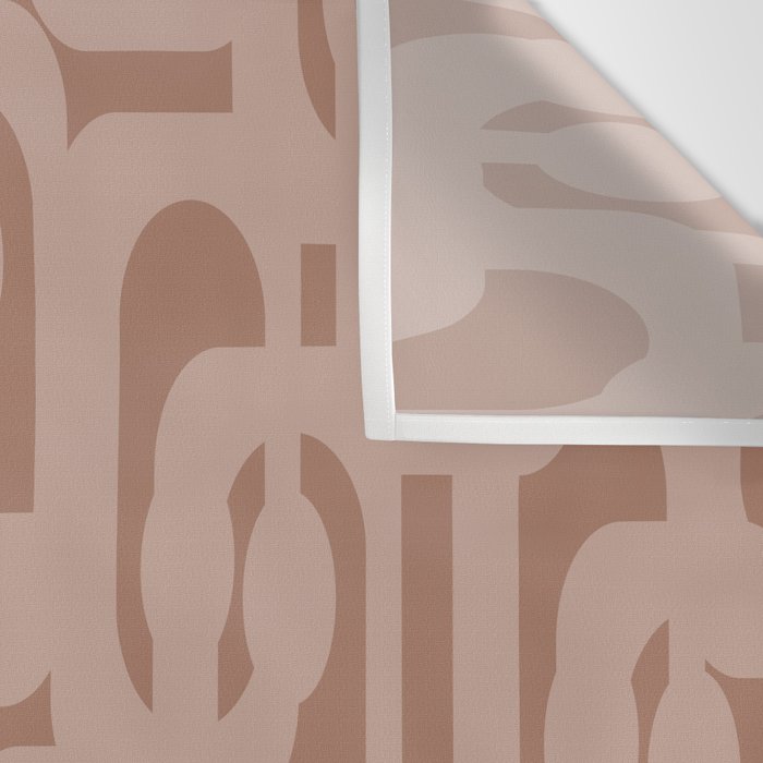 Mid Century Modern Contemporary Loop Pattern in Double Mocha Brown Wall Tapestry Gallery Image 3