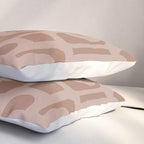Mid Century Modern Contemporary Loop Pattern in Double Mocha Brown Pillow Sham Gallery Image 3
