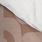 Mid Century Modern Contemporary Loop Pattern in Double Mocha Brown Comforter Gallery Image 4