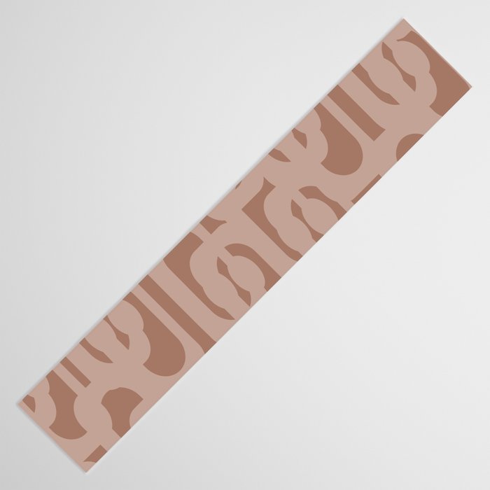 Mid Century Modern Contemporary Loop Pattern in Double Mocha Brown Table Runner Gallery Image 3