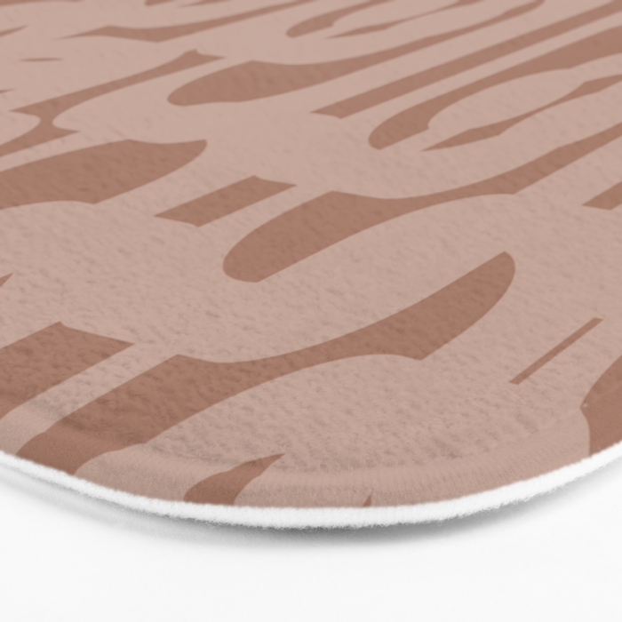 Mid Century Modern Contemporary Loop Pattern in Double Mocha Brown Bath Mat Gallery Image 3