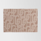 Mid Century Modern Contemporary Loop Pattern in Double Mocha Brown Rug Gallery Image 2