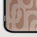 Mid Century Modern Contemporary Loop Pattern in Double Mocha Brown Laptop Sleeve Gallery Image 3