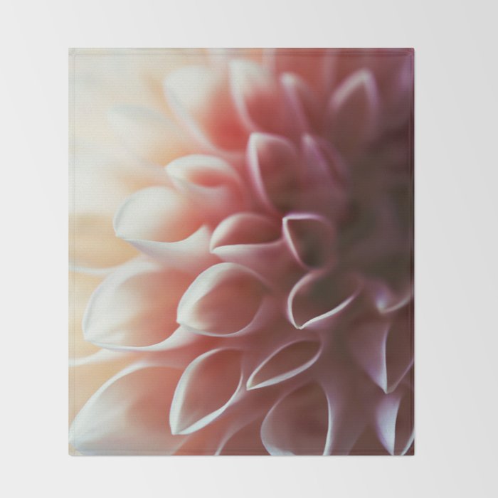 Pink Dahlia #1 Throw Blanket Gallery Image 2