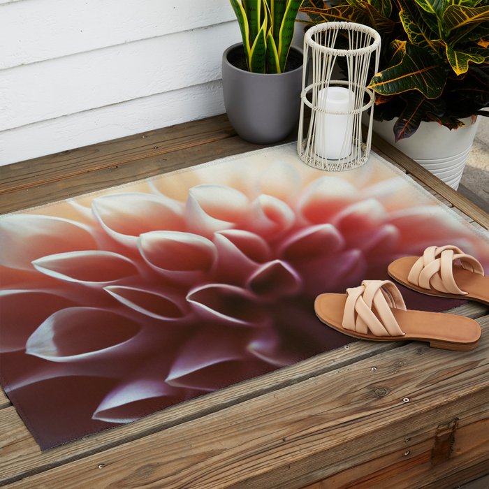 Pink Dahlia #1 Outdoor Rug Gallery Image 2