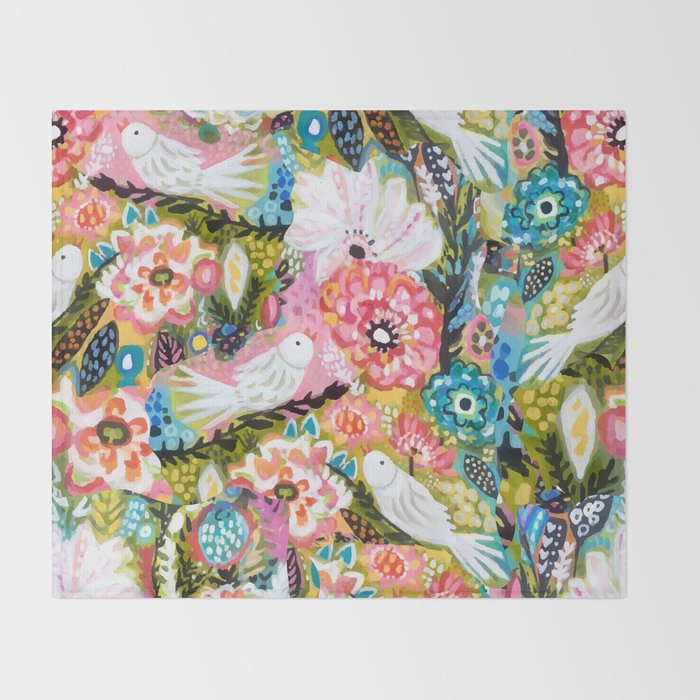 BOHEMIAN BIRDS Throw Blanket Gallery Image 2