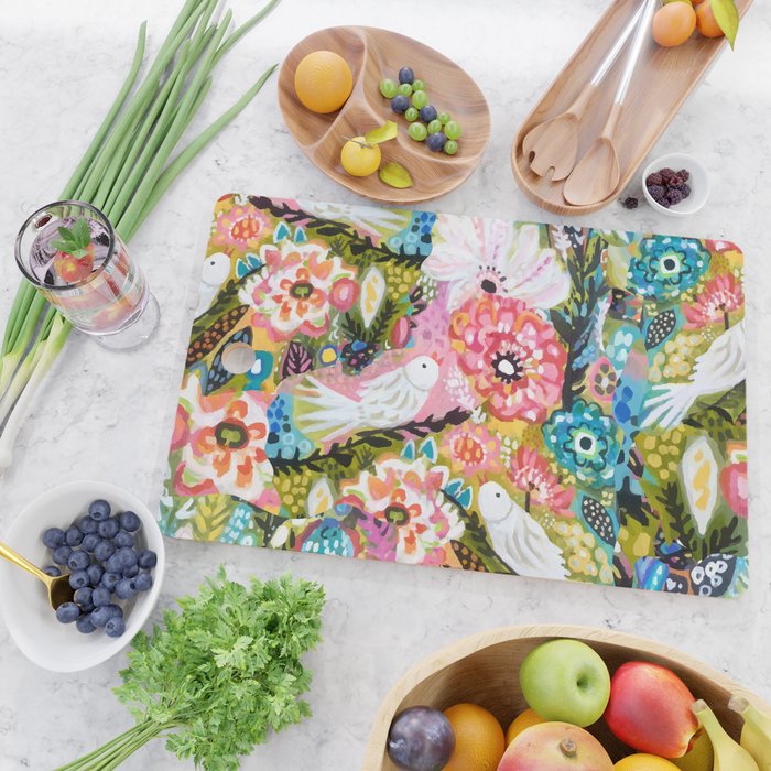 BOHEMIAN BIRDS Cutting Board Gallery Image 2