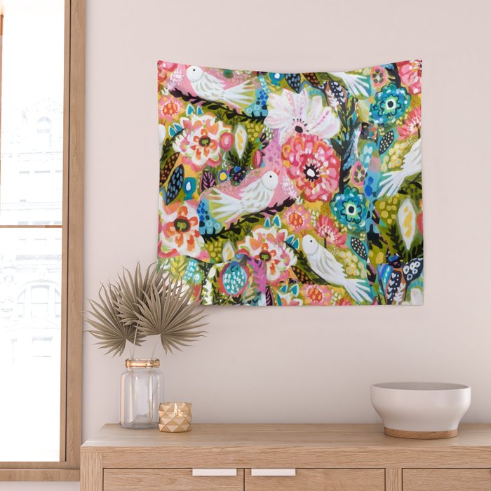 BOHEMIAN BIRDS Wall Tapestry Gallery Image 2