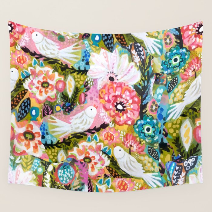 BOHEMIAN BIRDS Wall Tapestry Gallery Image 1