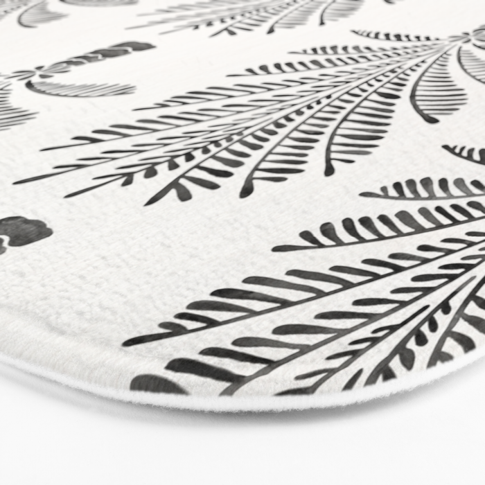 Palm Tree - Black Bath Mat Gallery Image 3