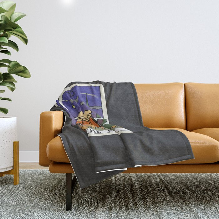 Beer Reading Throw Blanket Gallery Image 1
