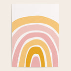 Abstract Shapes 94 in Mustard Yellow and Pale Pink (Rainbow Abstraction) Poster Gallery Image 4