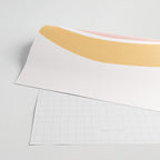 Abstract Shapes 94 in Mustard Yellow and Pale Pink (Rainbow Abstraction) Wrapping Paper Gallery Image 2