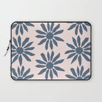 Blue Flowers on Pink Background - Pattern Laptop Sleeve Gallery Image 1