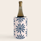 Blue Flowers on Pink Background - Pattern Wine Chiller Gallery Image 3