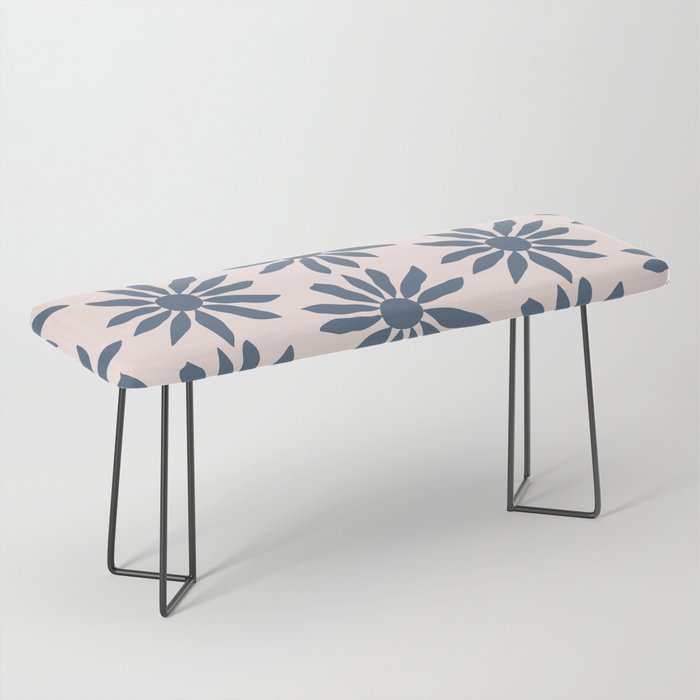 Blue Flowers on Pink Background - Pattern Bench Gallery Image 1