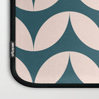 Geometric Leaf Shapes in Teal and Blush Laptop Sleeve Gallery Image 3