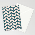 Geometric Leaf Shapes in Teal and Blush Stationery Card Gallery Image 2