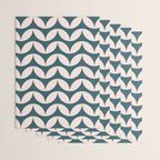 Geometric Leaf Shapes in Teal and Blush Wrapping Paper Gallery Image 3
