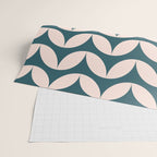 Geometric Leaf Shapes in Teal and Blush Wrapping Paper Gallery Image 2