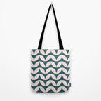 Geometric Leaf Shapes in Teal and Blush Tote Bag Gallery Image 2