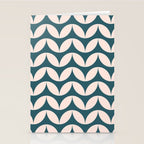 Geometric Leaf Shapes in Teal and Blush Stationery Card Gallery Image 2