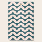 Geometric Leaf Shapes in Teal and Blush Cutting Board Gallery Image 1