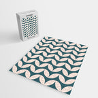 Geometric Leaf Shapes in Teal and Blush Jigsaw Puzzle Gallery Image 2