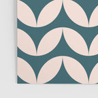 Geometric Leaf Shapes in Teal and Blush Poster Gallery Image 3