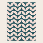 Geometric Leaf Shapes in Teal and Blush Poster Gallery Image 4