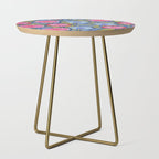Folk Floral Blossoms in Eggplant Purple Side Table Gallery Image 1