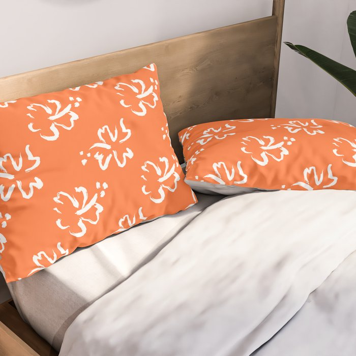 Tropical summer flower pattern art Pillow Sham Gallery Image 2