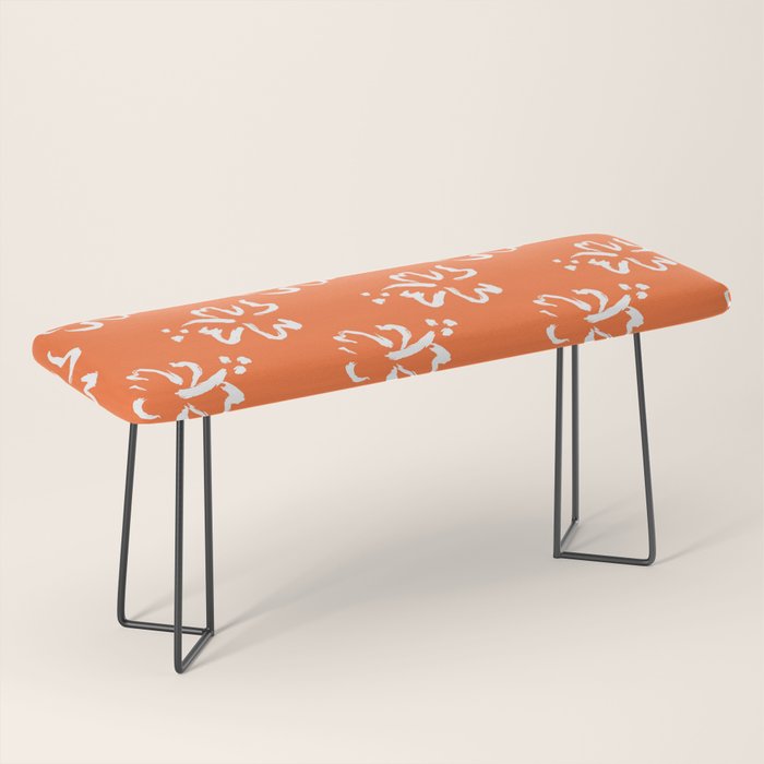 Tropical summer flower pattern art Bench Gallery Image 1