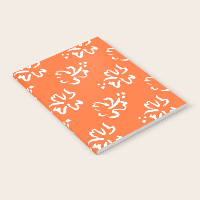 Tropical summer flower pattern art Notebook Gallery Image 2
