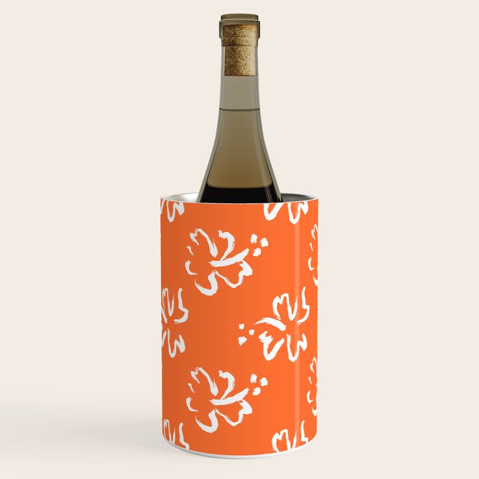Tropical summer flower pattern art Wine Chiller Gallery Image 3