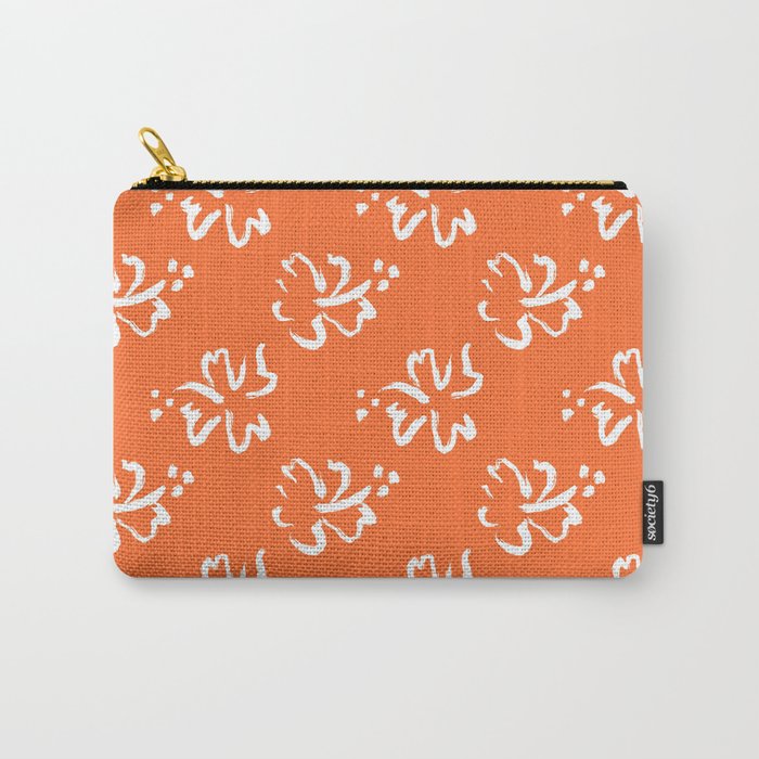 Tropical summer flower pattern art Carry All Pouch Gallery Image 1
