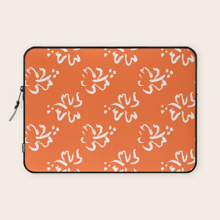 Tropical summer flower pattern art Laptop Sleeve Gallery Image 1