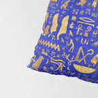 Ancient Egyptian hieroglyphs -Lapis Lazuli and Gold Pillow Sham Gallery Image 4