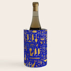 Ancient Egyptian hieroglyphs -Lapis Lazuli and Gold Wine Chiller Gallery Image 2